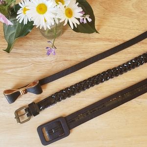 3 Black Belts ( lot )